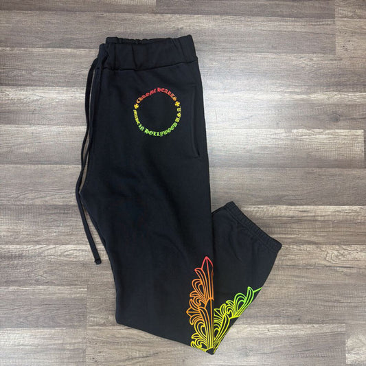 Chrome hearts sweatpants gradient floral