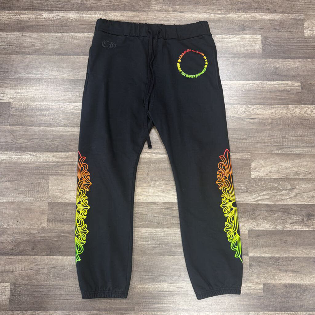 Chrome hearts sweatpants gradient floral