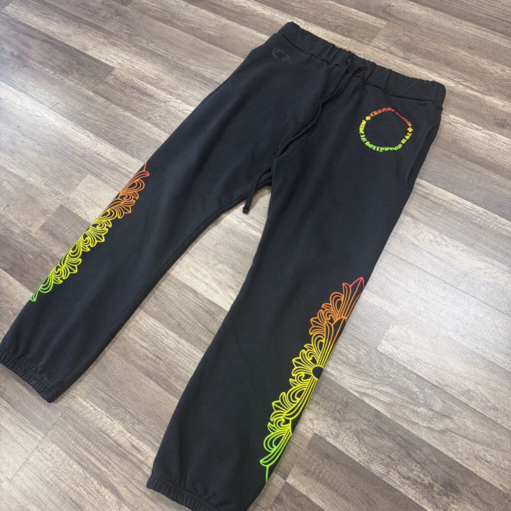 Chrome hearts sweatpants gradient floral