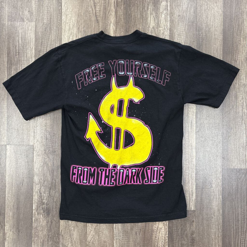 Saints spiritual warfare shirt black yellow