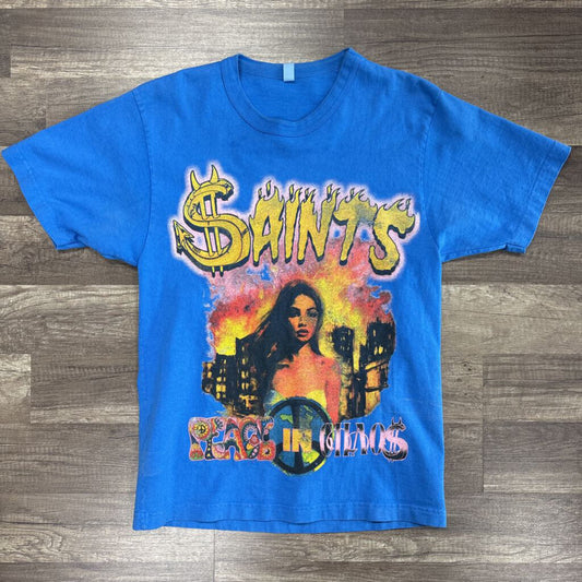 Saints peace in chaos shirt blue