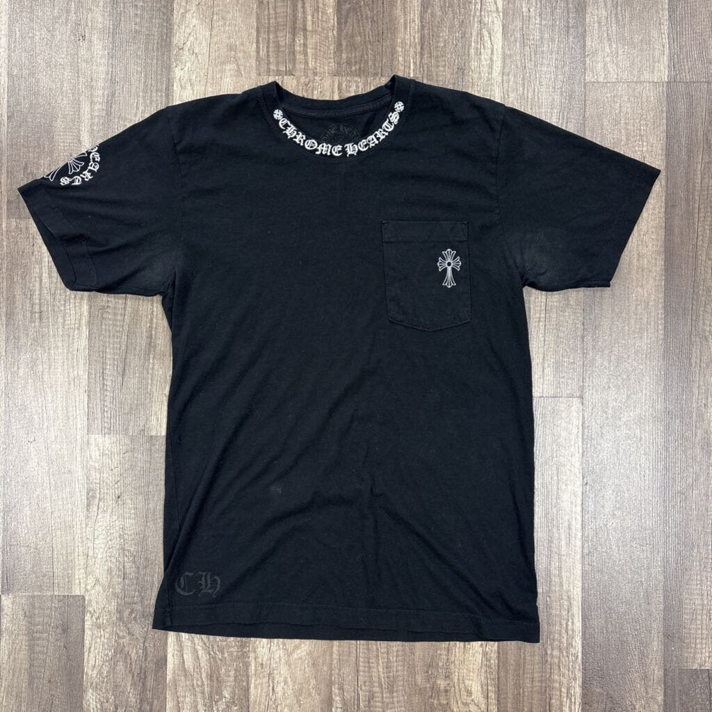 Chrome hearts cemetery cross logo shirt