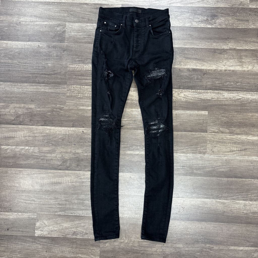 Amiri jeans MX 1 black white patch
