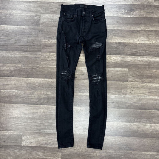 Amiri jeans MX 1 black white patch