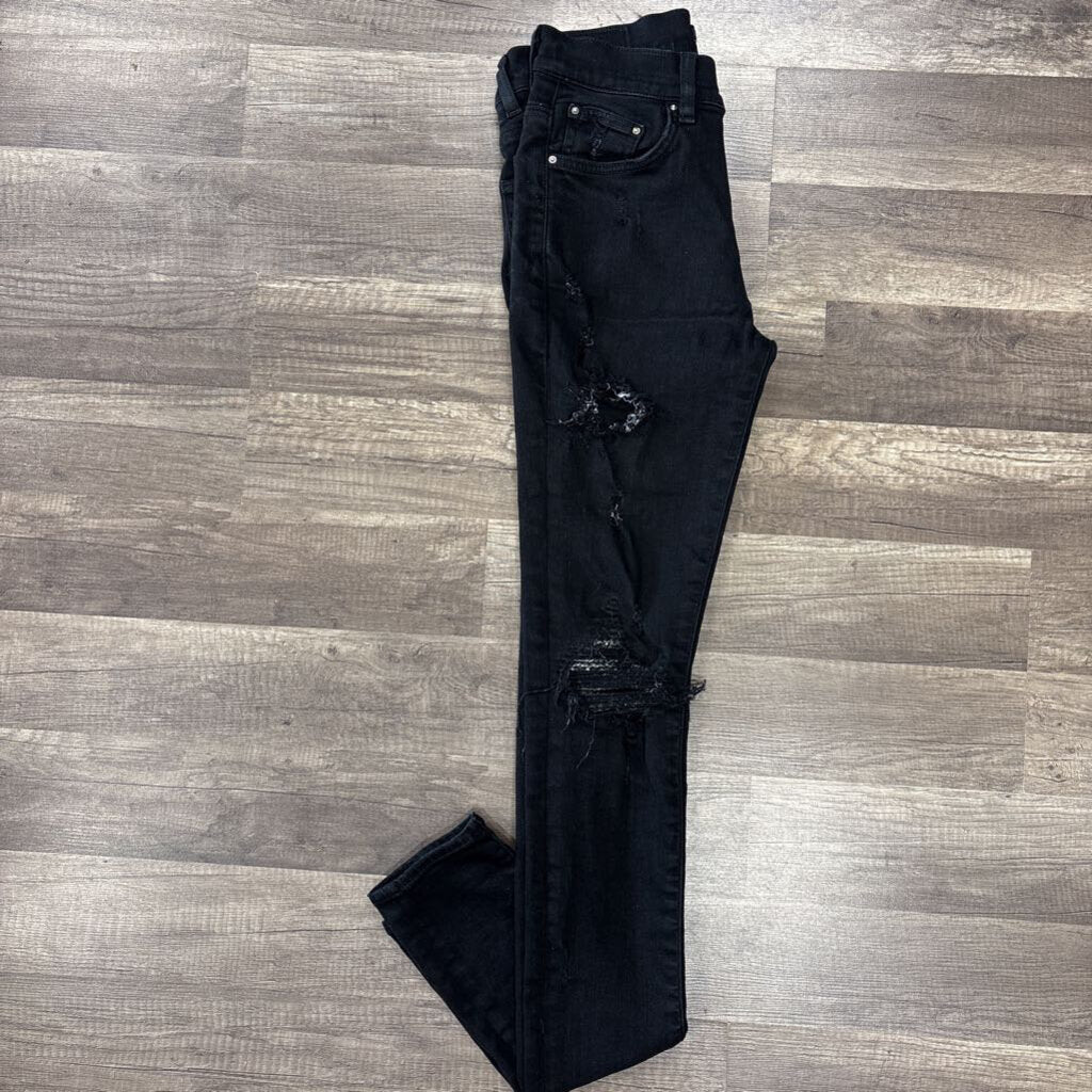 Amiri jeans MX 1 black white patch