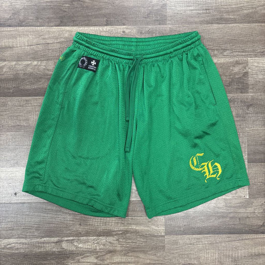 Chrome hearts mesh green shorts