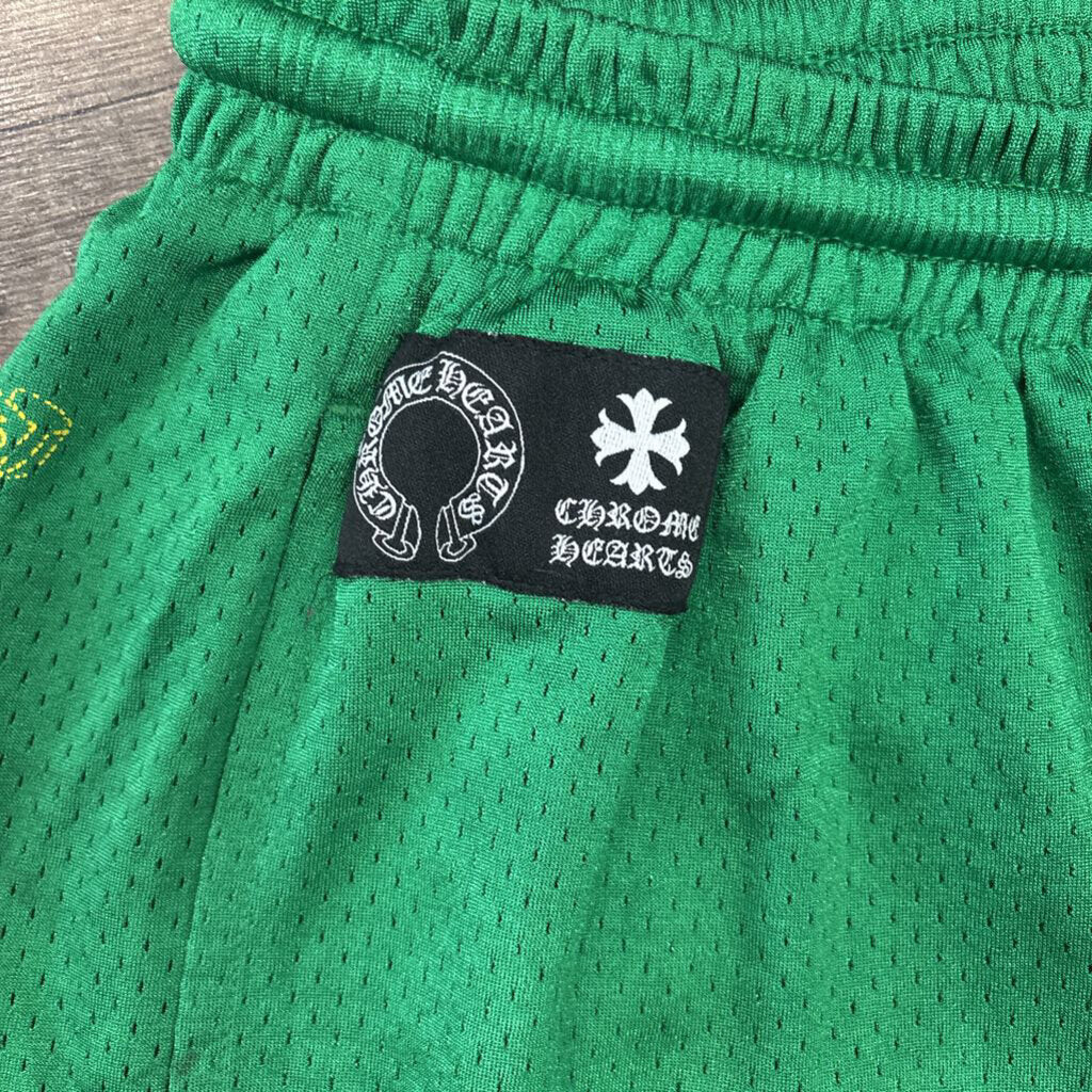 Chrome hearts mesh green shorts
