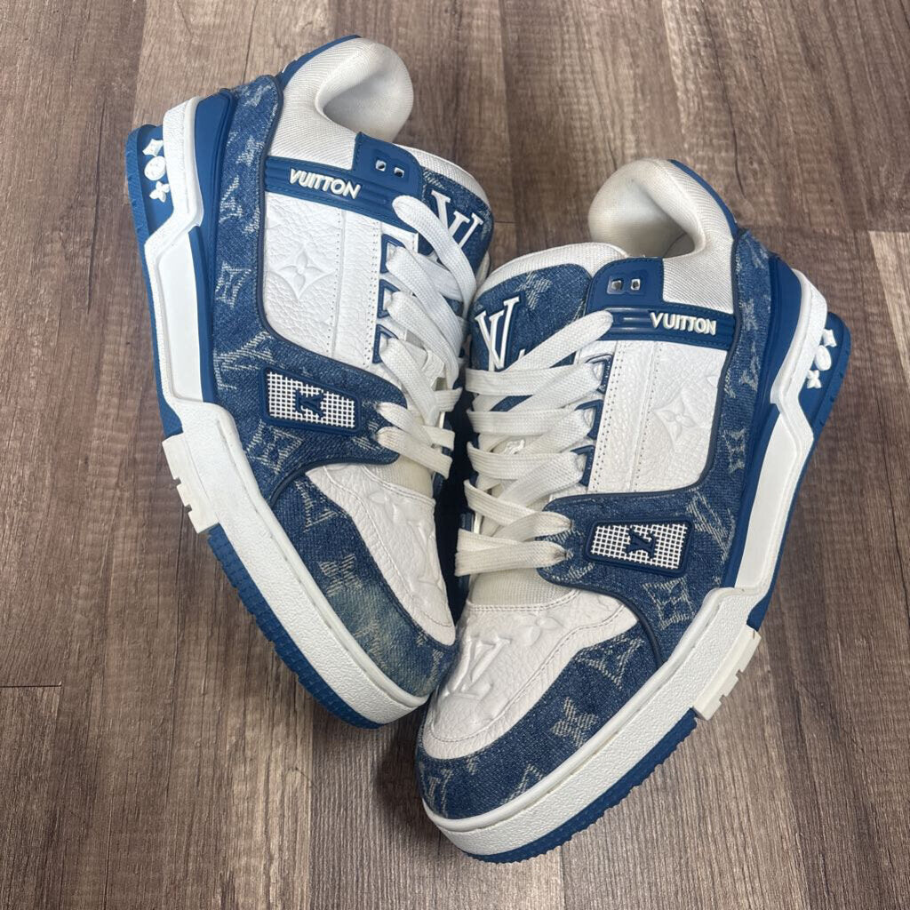 LV Louis Vuitton Trainer denim white blue (NO BOX)