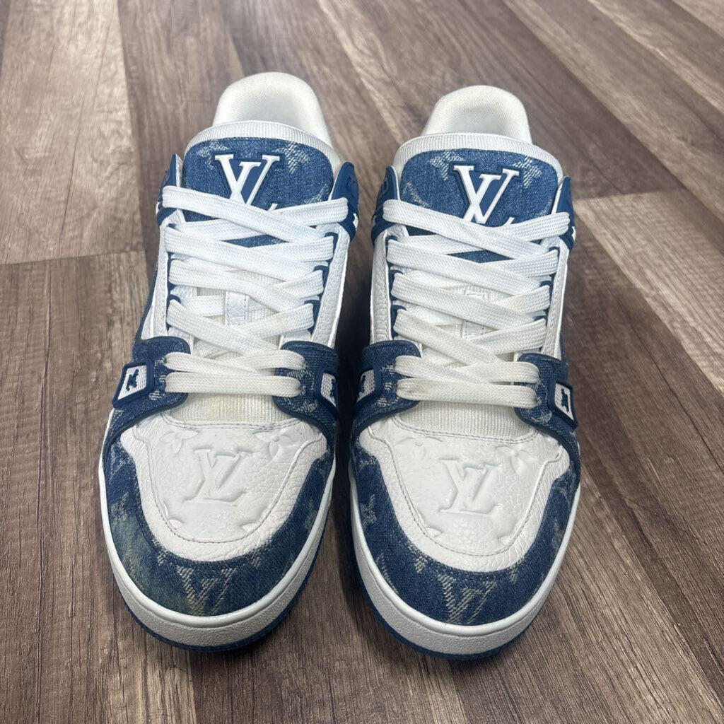 LV Louis Vuitton Trainer denim white blue (NO BOX)