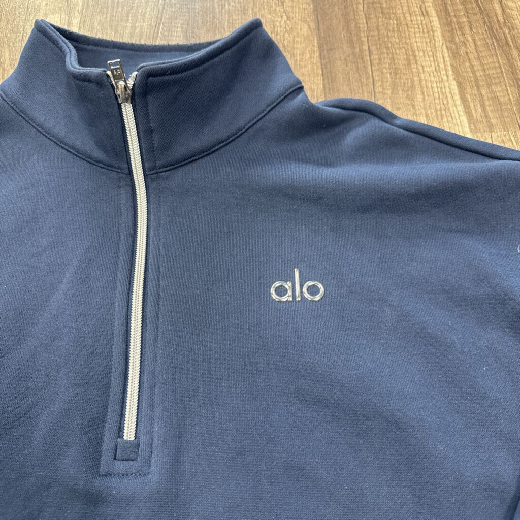 Alo Quarter Zip Up Navy