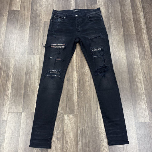 Amiri Jean two tone Bone Patch Black