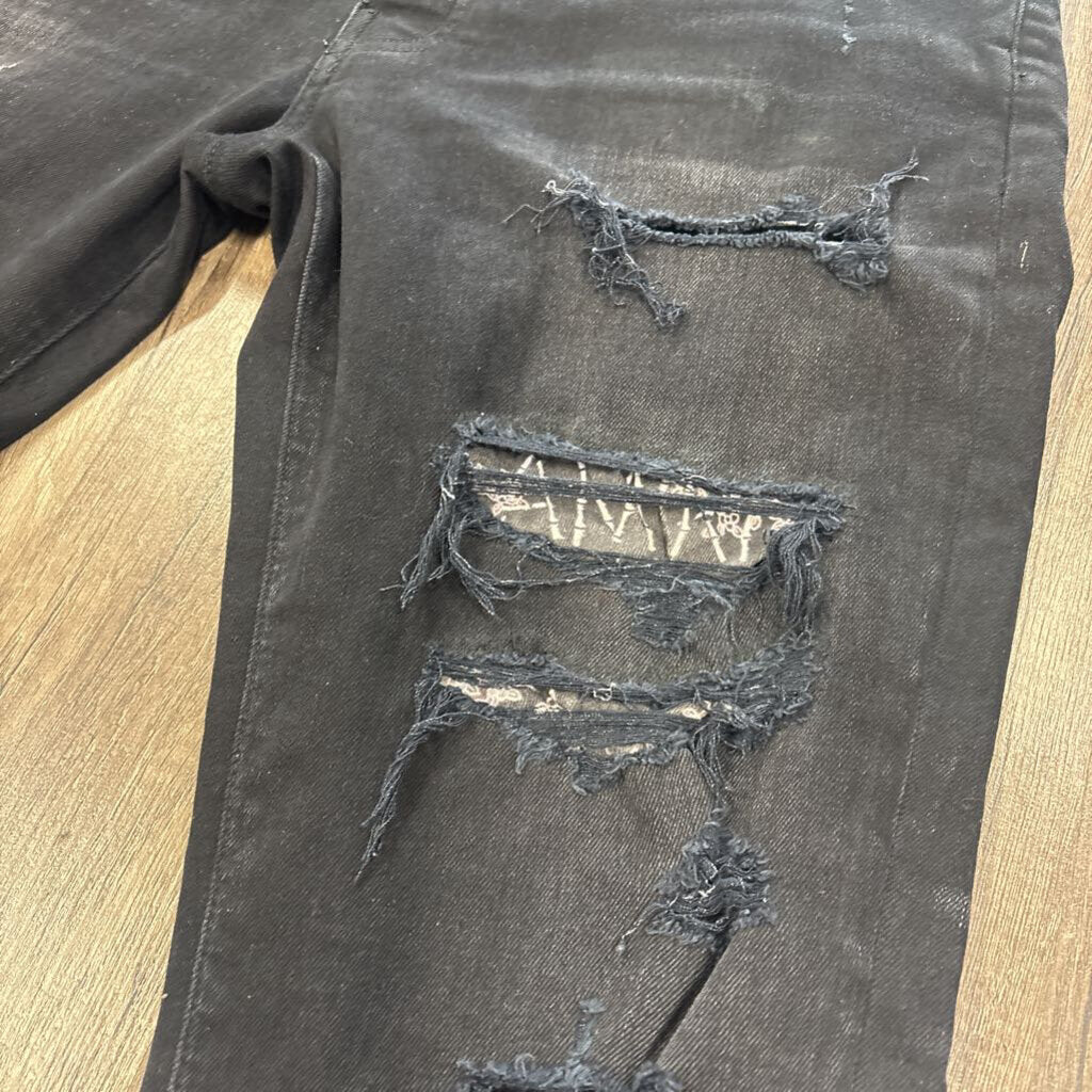 Amiri Jean two tone Bone Patch Black