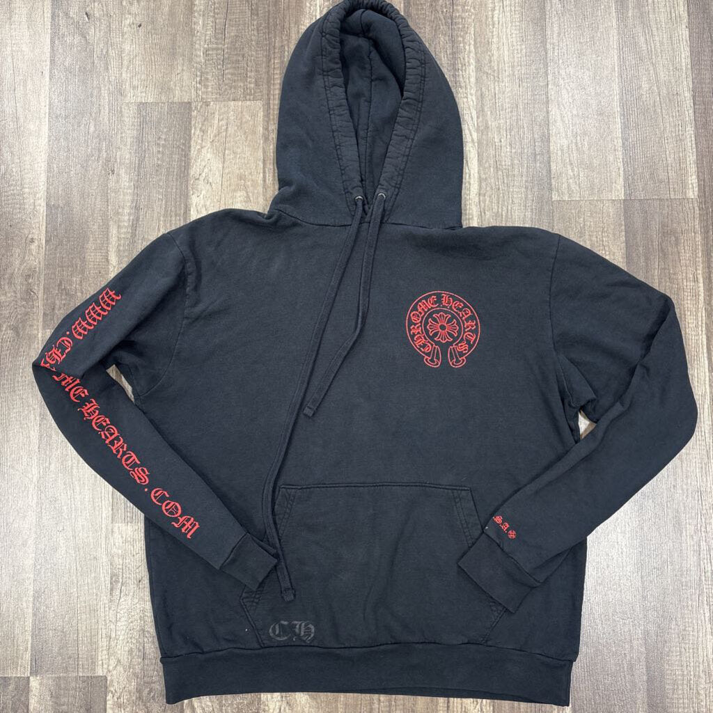Chrome hearts red horseshoe hoodie
