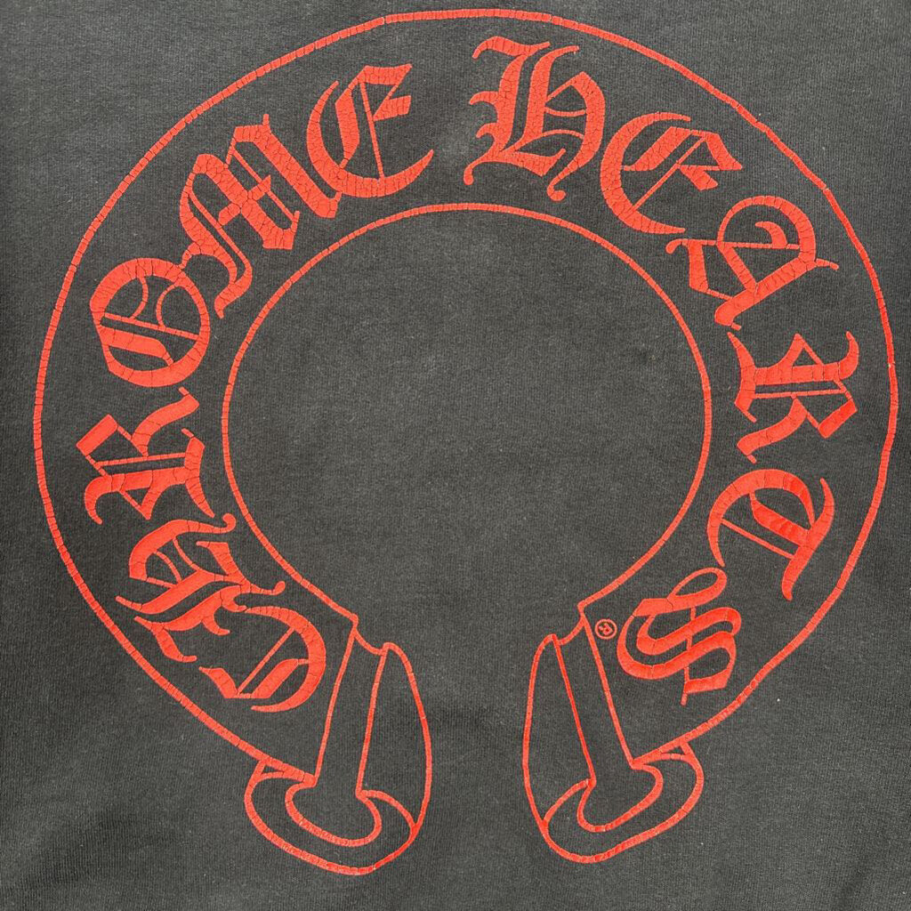 Chrome hearts red horseshoe hoodie