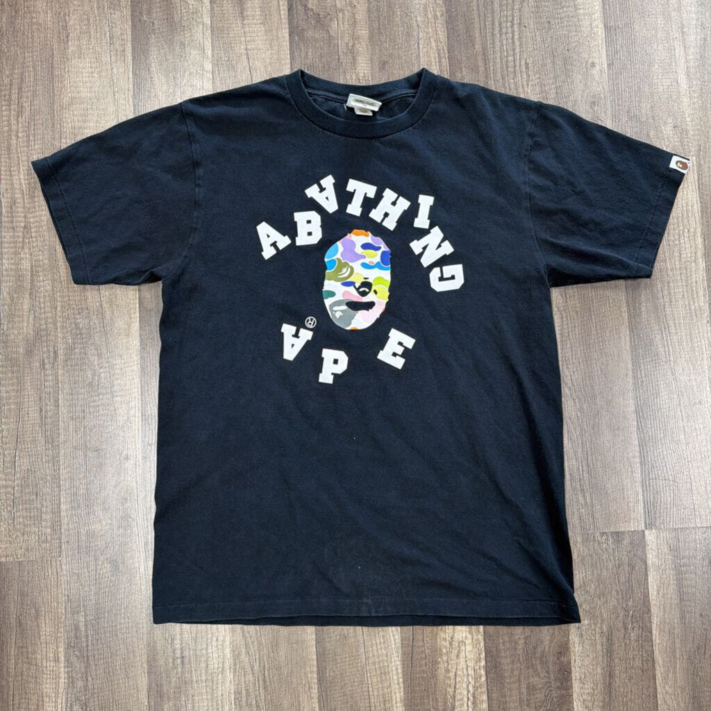 Bape Broken College Camo Ape Shirt