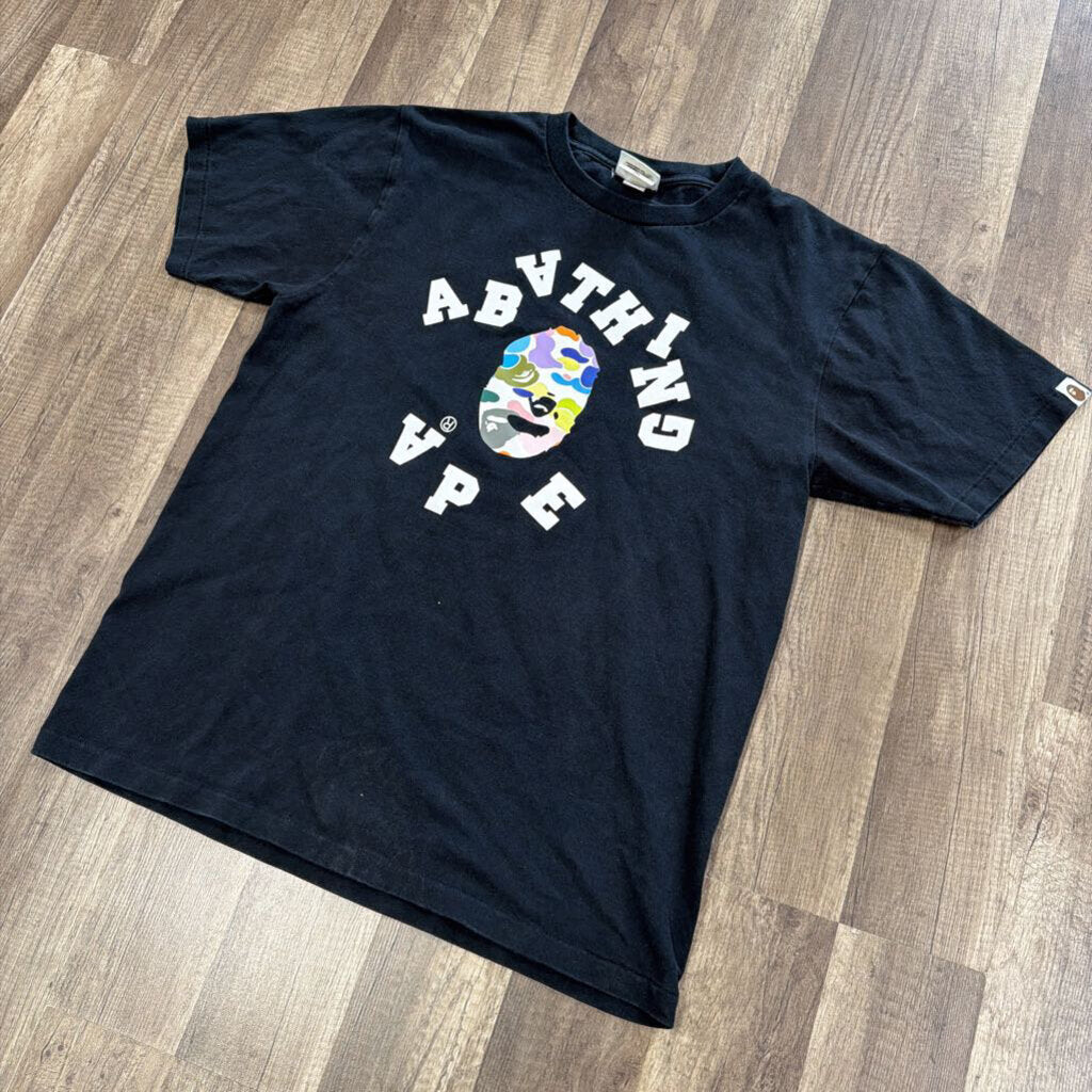 Bape Broken College Camo Ape Shirt