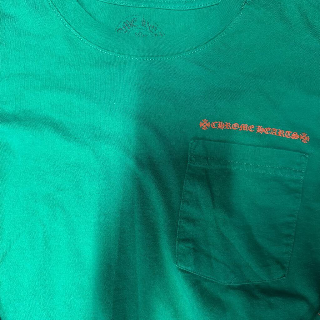 Chrome Hearts Long Sleeve Horseshoe Logo Green/Orange