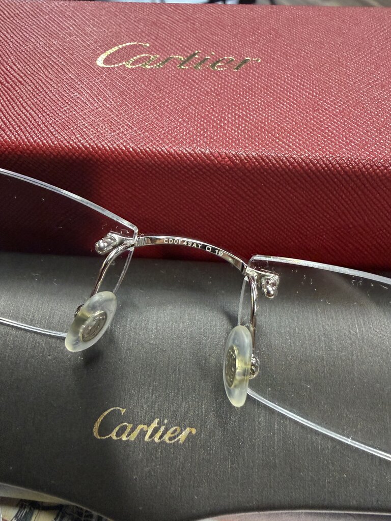 Cartier Rimless Rectangular Frame Glasses