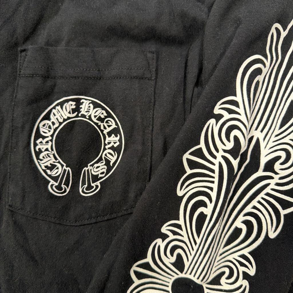 Chrome Hearts Long Sleeve Horseshoe Black/White