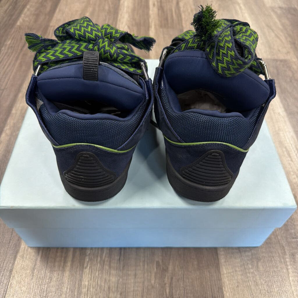 Lanvin curb sneaker navy blue green