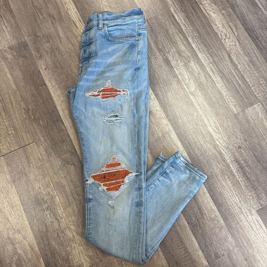 Amiri jeans MX 1 orange crackle patch