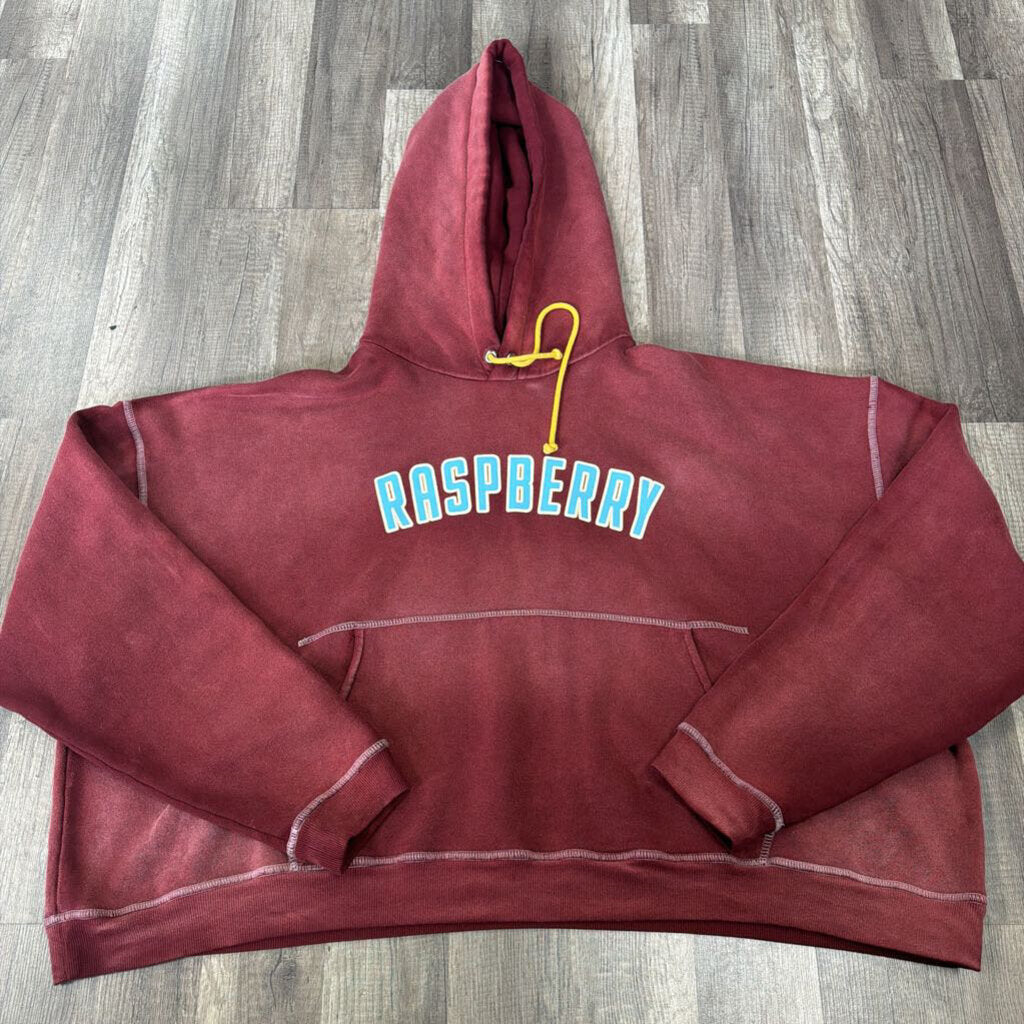 Rasperry hills hoodie burgundy blue