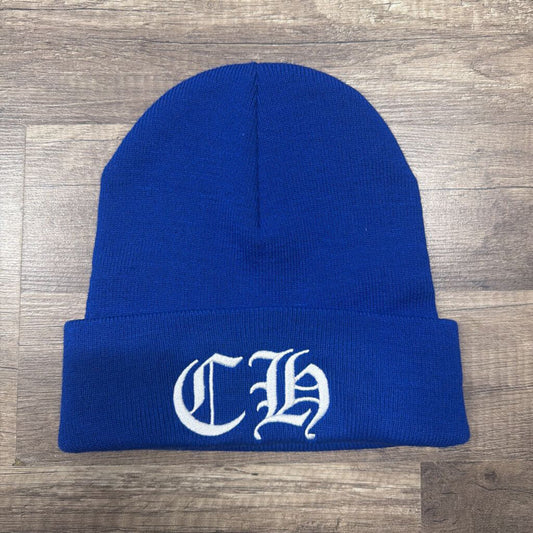 Chrome Hearts "CH" Logo Beanie Blue (New)