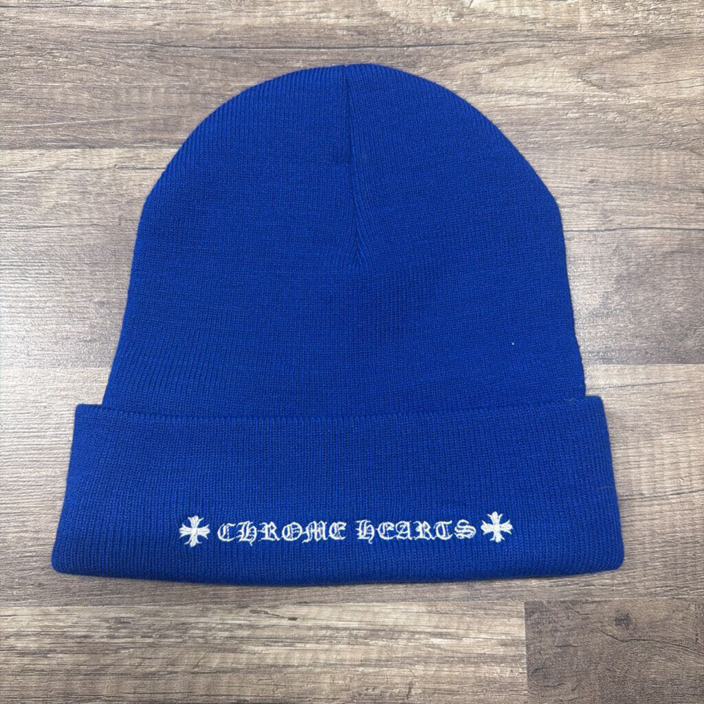 Chrome Hearts "CH" Logo Beanie Blue (New)