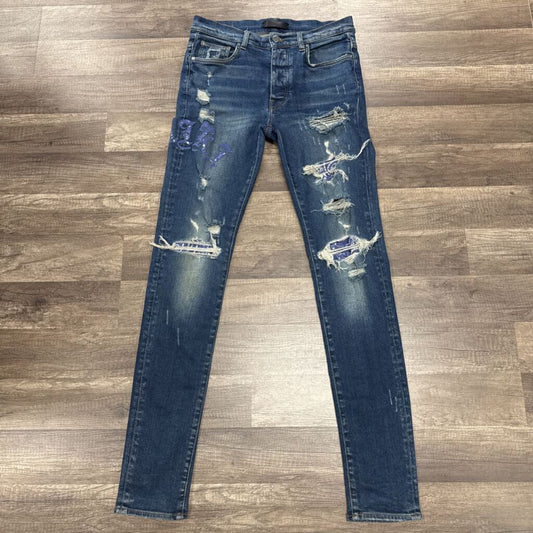 Amiri Old English Bandana Patch Jeans