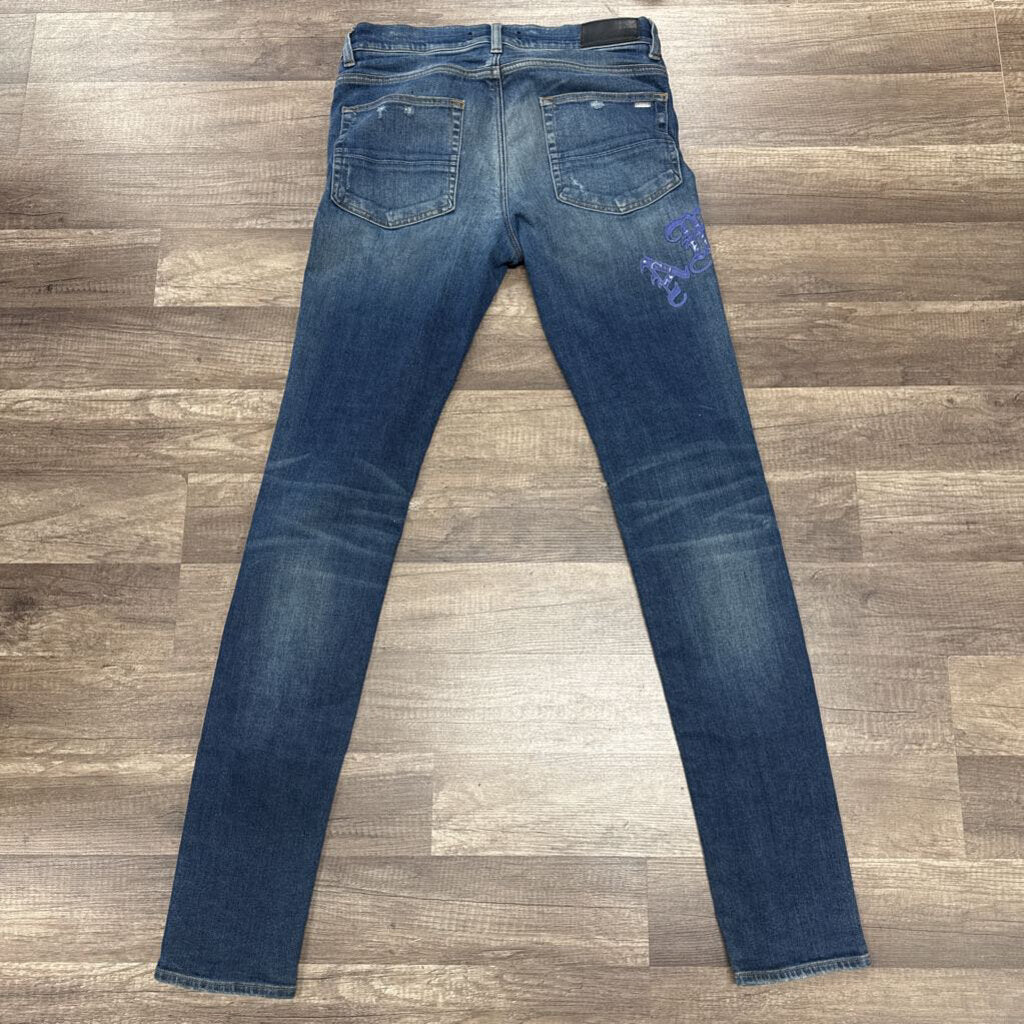 Amiri Old English Bandana Patch Jeans