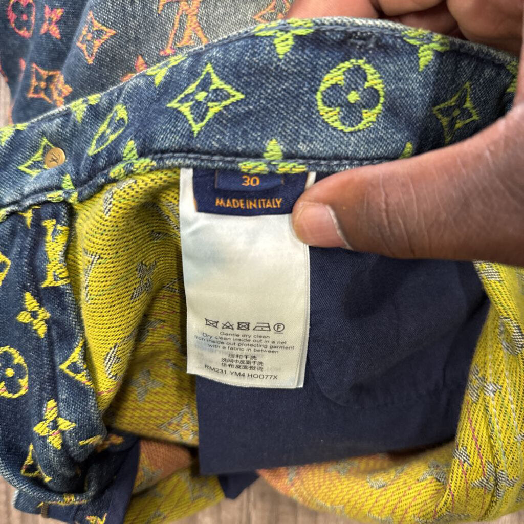 Louis Vuitton Rainbow Monogram Denim Short