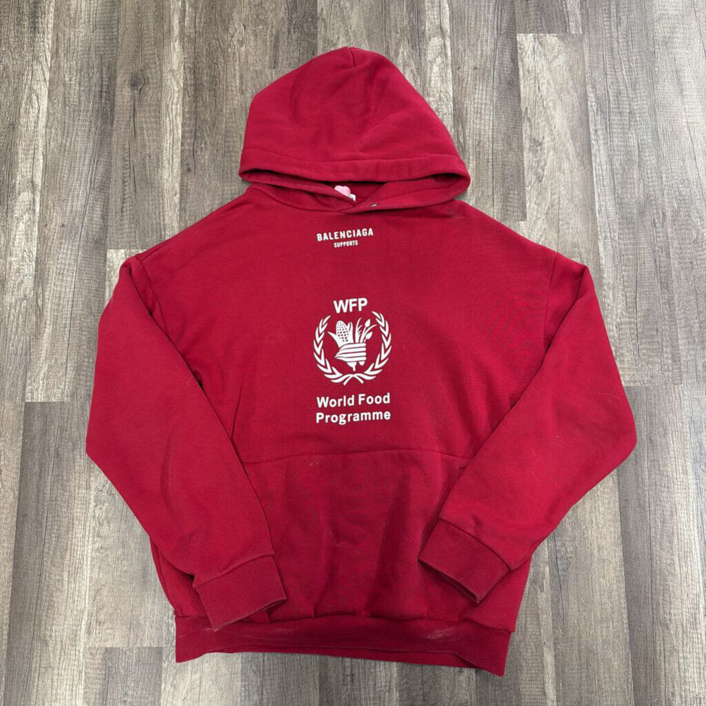 Balenciaga Red WFP Hoodie