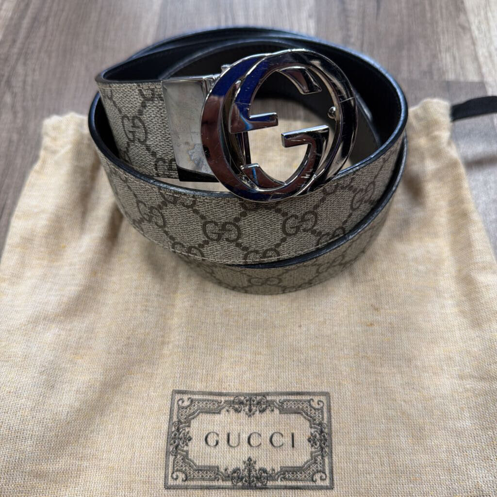 Gucci Supreme Belt Tan
