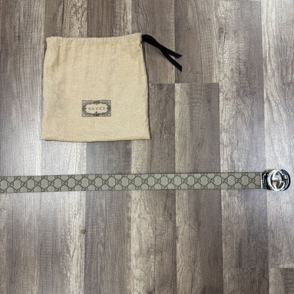Gucci Supreme Belt Tan