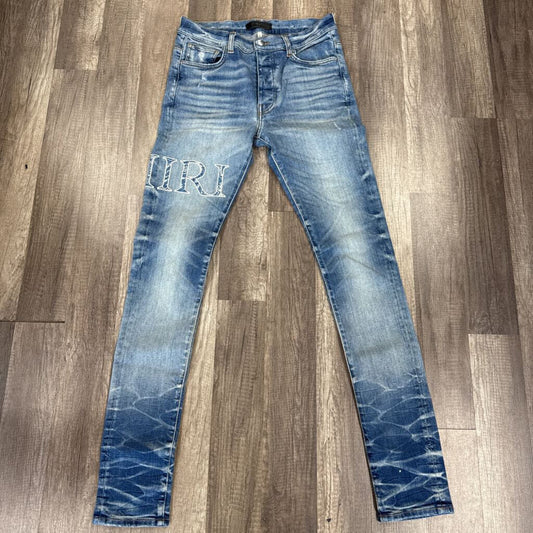 Amiri Jean Denim Core Logo Blue