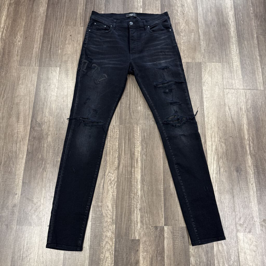 Amiri Jean Black Old English