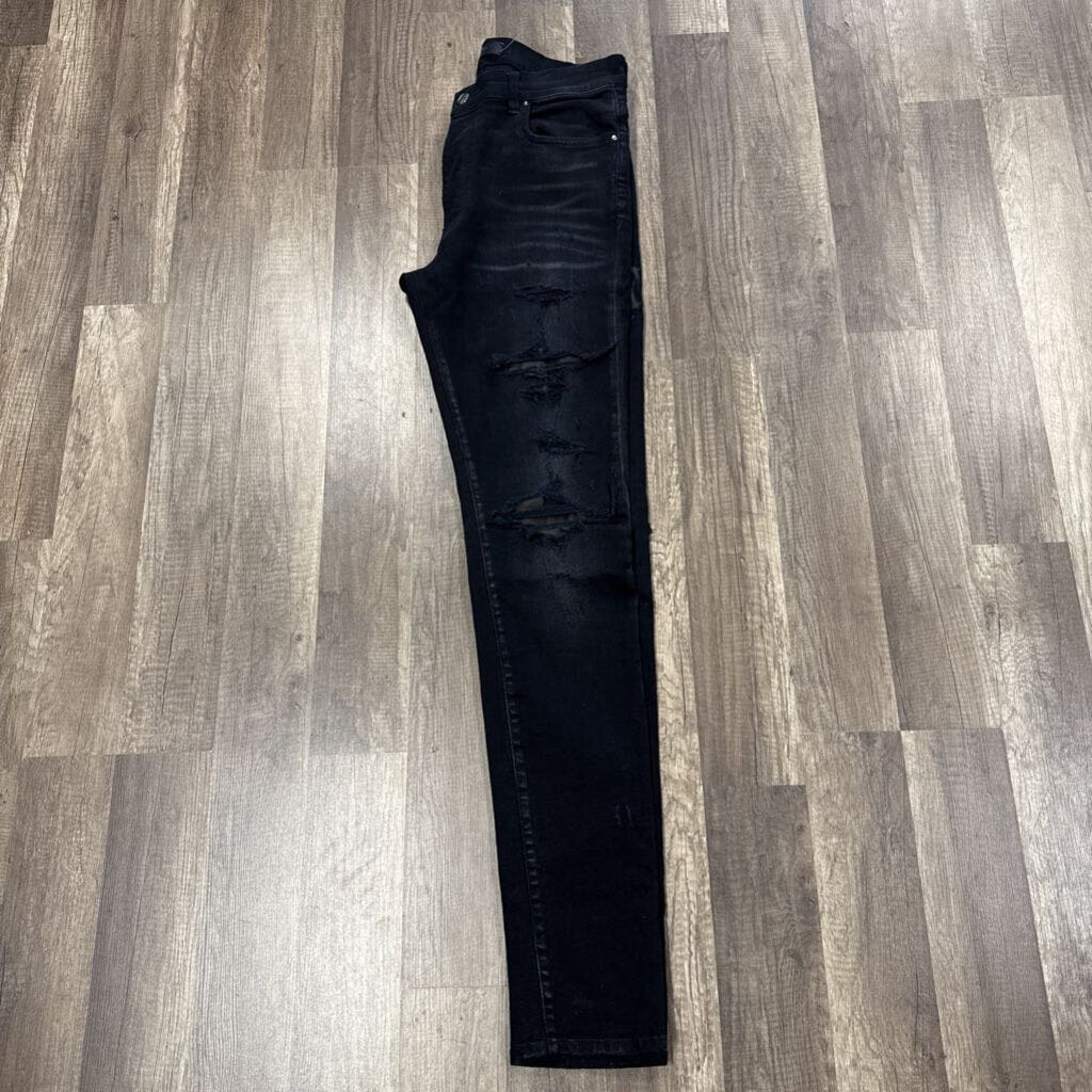 Amiri Jean Black Old English