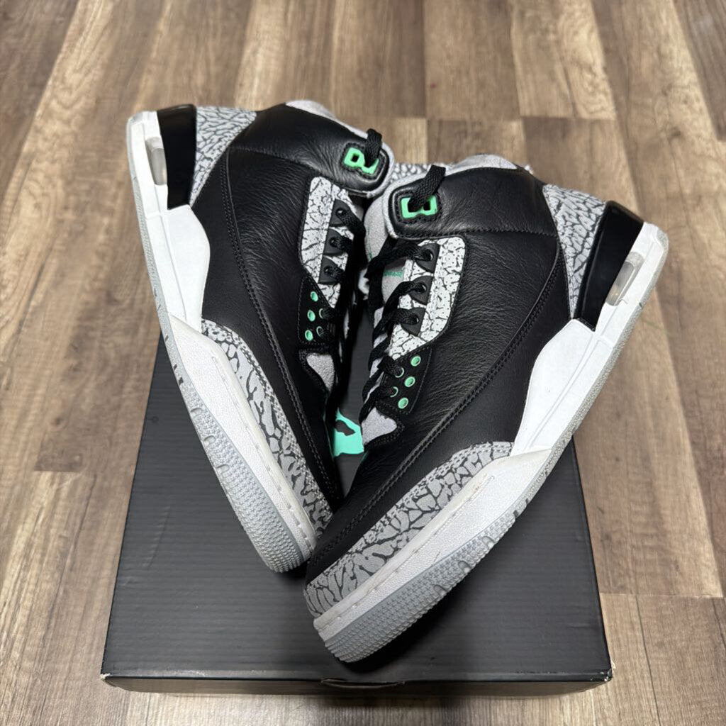 Jordan 3 Black Green Glow