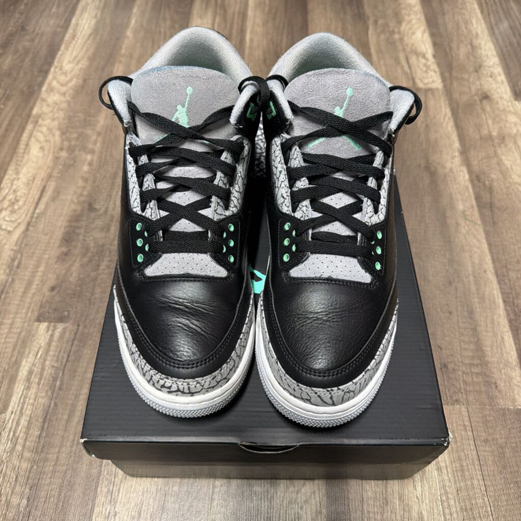 Jordan 3 Black Green Glow