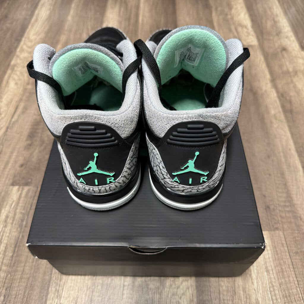 Jordan 3 Black Green Glow
