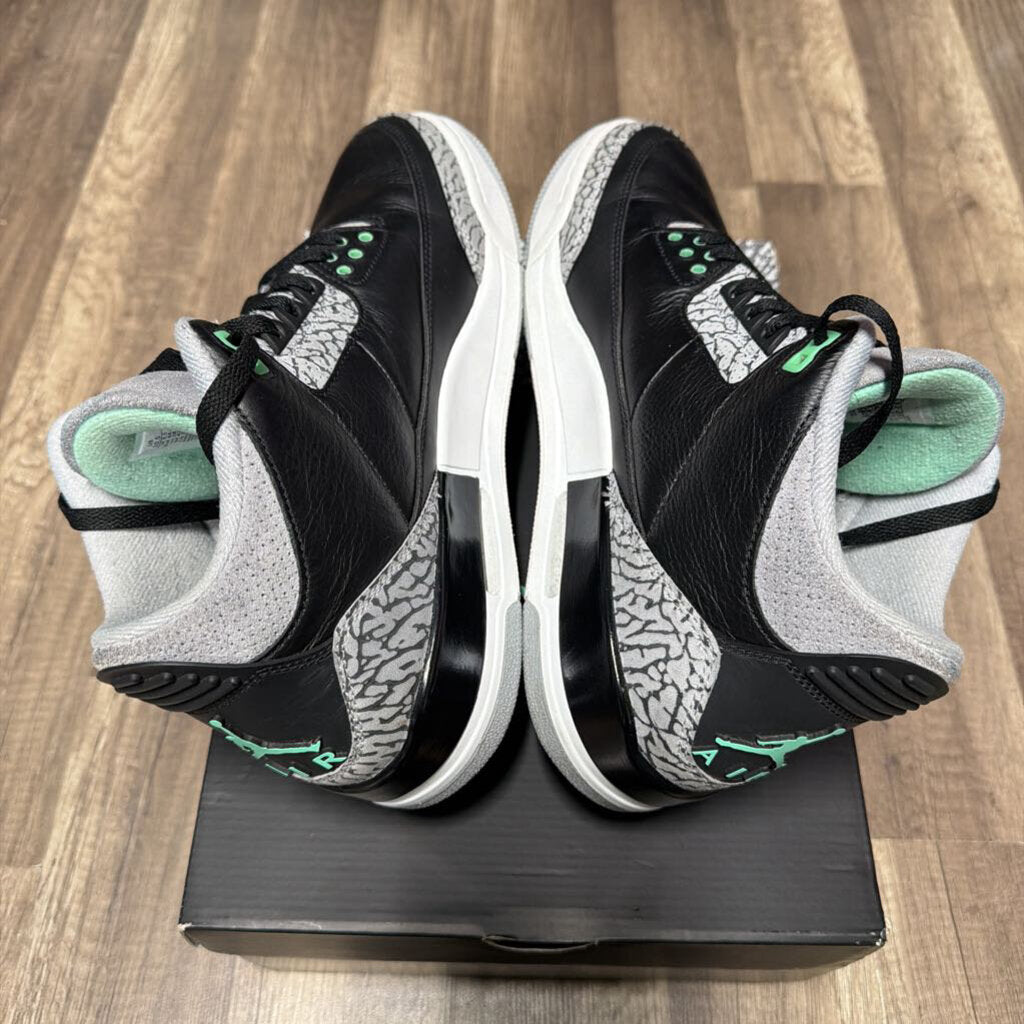 Jordan 3 Black Green Glow