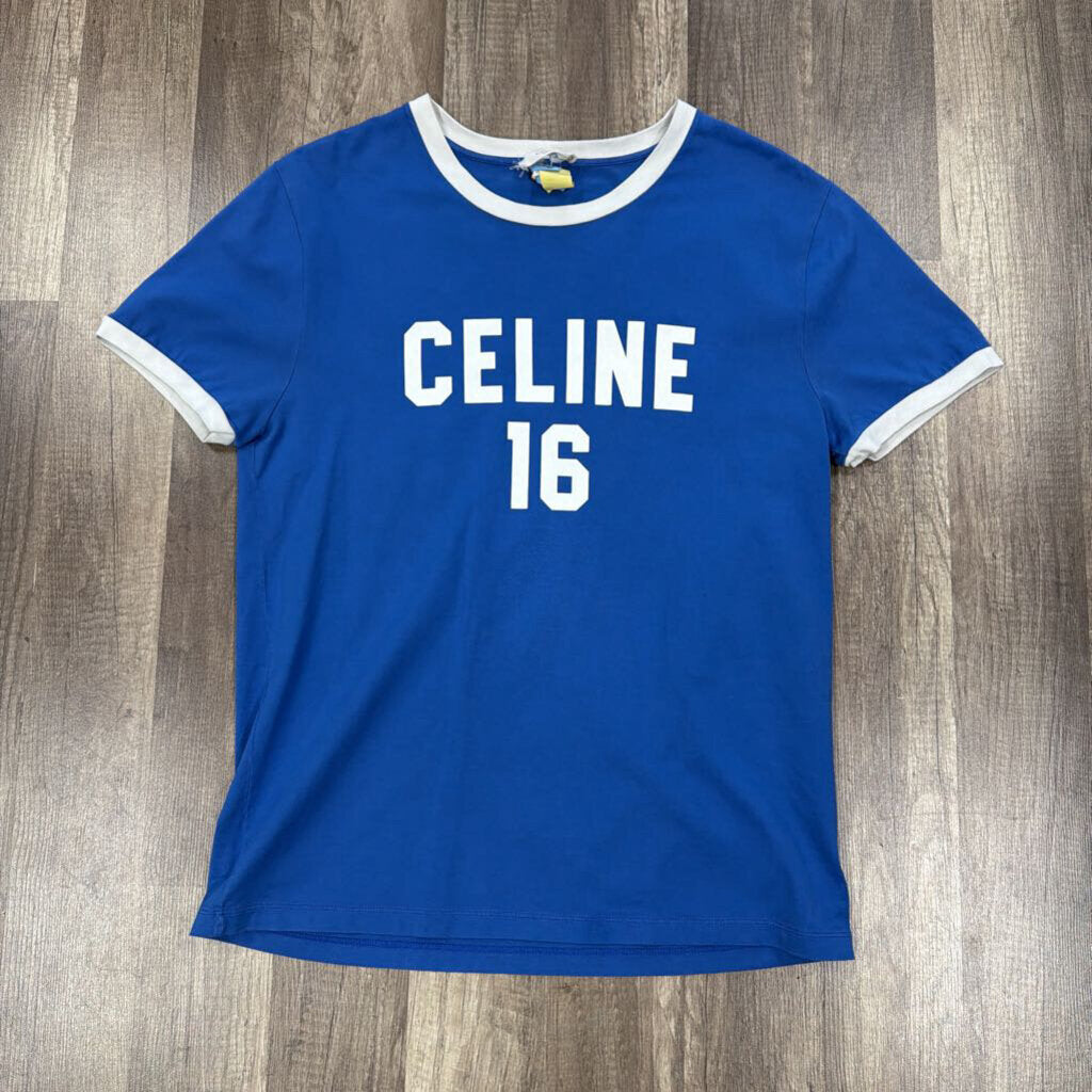 Celine Summer Blue Short Sleeve Shirt