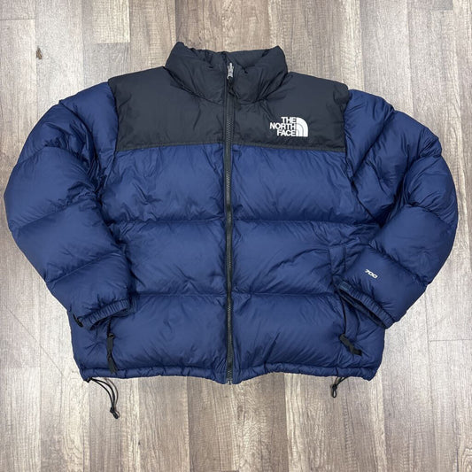 NorthFace 700 Puffer Coat Black Blue
