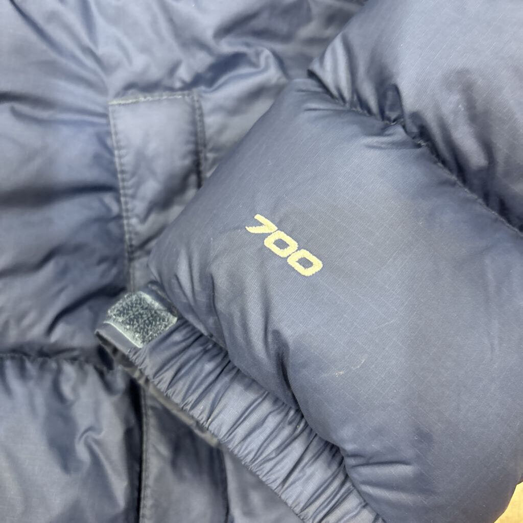 NorthFace 700 Puffer Coat Black Blue
