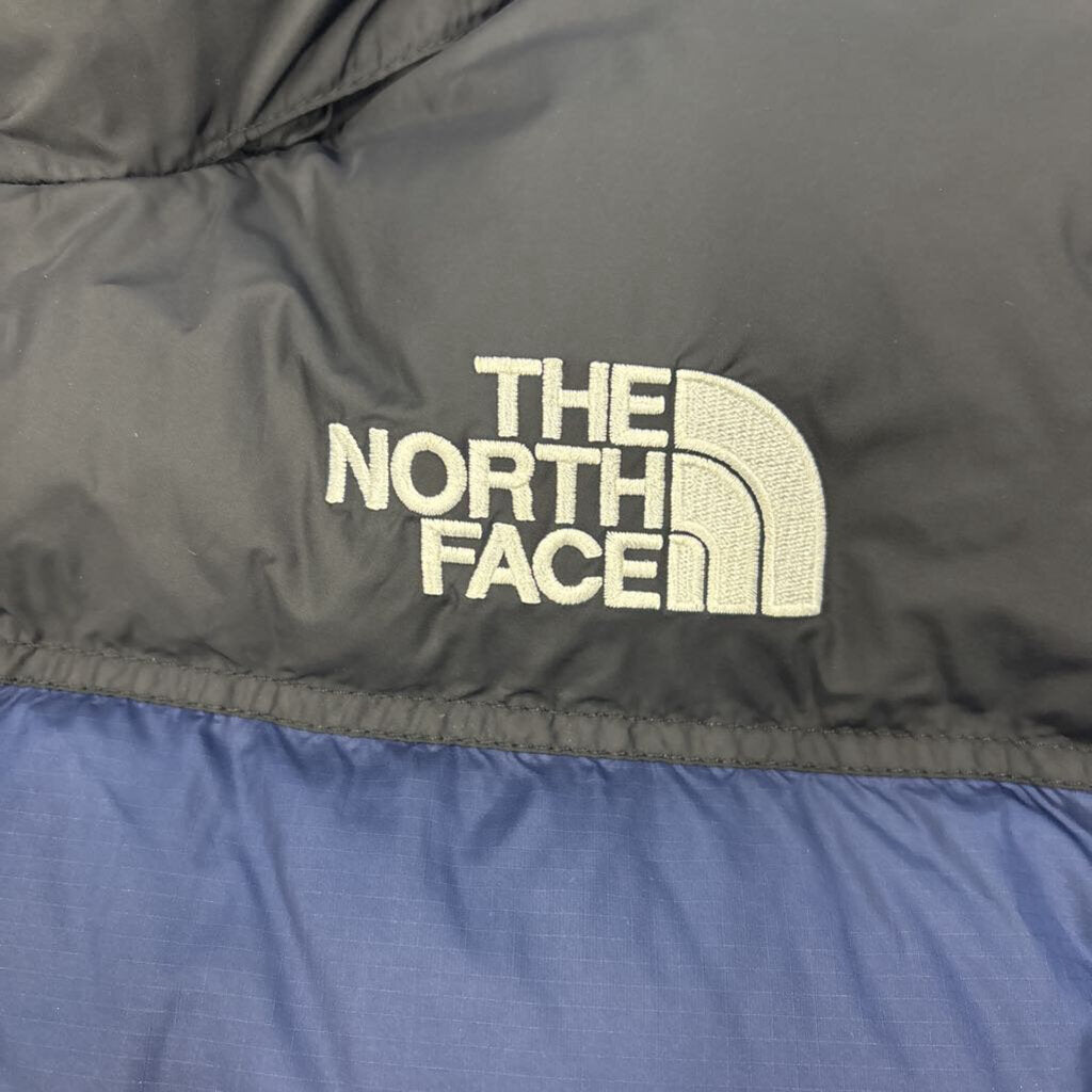 NorthFace 700 Puffer Coat Black Blue