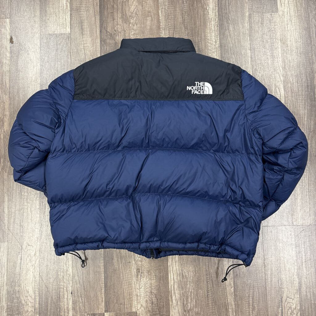 NorthFace 700 Puffer Coat Black Blue