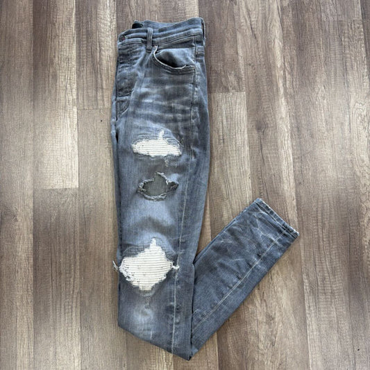 Amiri Jean Mx1 Grey White Patch