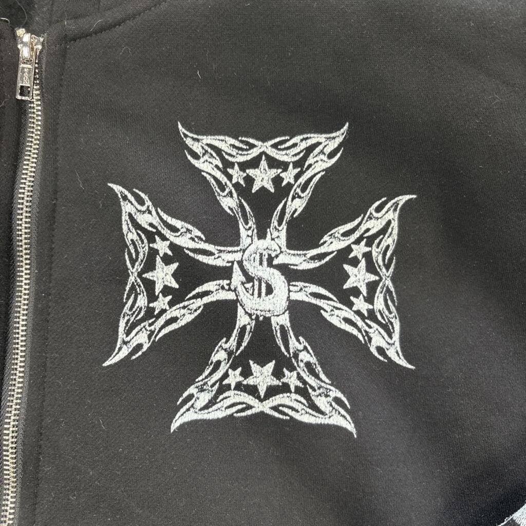 Saints black zip up hoodie