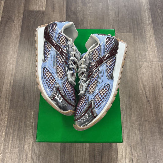 Bottega Veneta blue burgundy silver