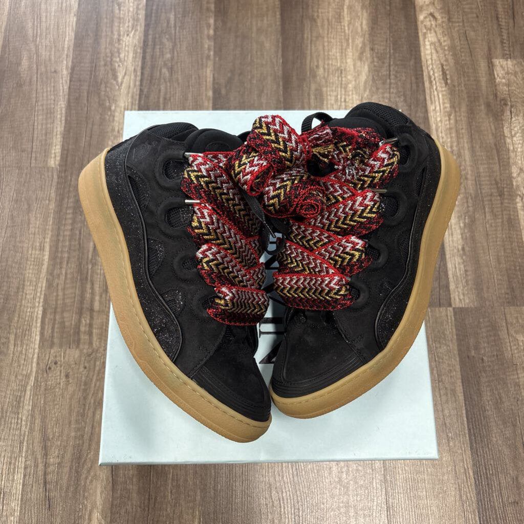Lanvin curb sneaker multicolor glitter lace